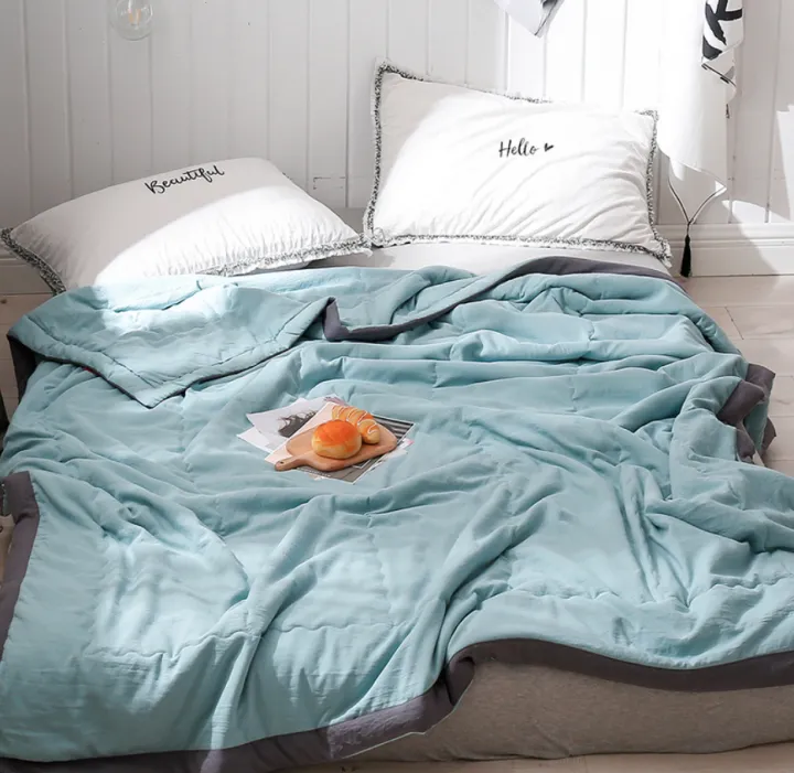 Blanket%20Quilt%20Summer%20Blanket%20Comforter%20180*200%20CM%20Cotton%20or%20Fleece%20AC%20Air%20Conditioning%20Blanket%20Baby%20Children%20Kids%20Quilt%20Extra%20Soft%20Super%20Thin%20Light%20Weight%20Ideal%20for%20Hot%20Warm%20Weather%20Cooling%20Breathable%20Cute%20Design%20Machine%20Washable%20Colorful%20Plain%20Colors%20-%20Image%203