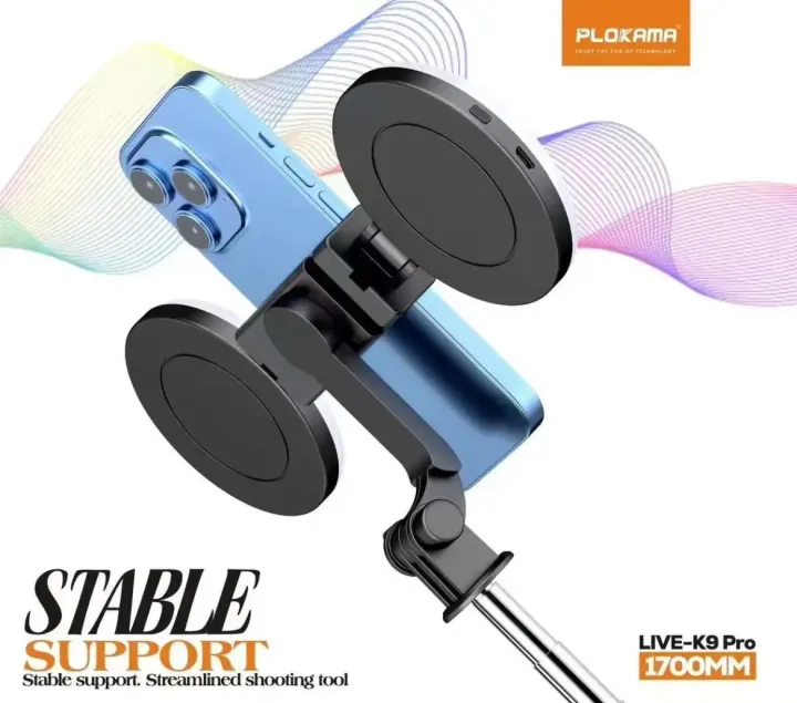 Plokama%20Tripod%20Live%20K9%20Pro%20%20Bluetooth%20Remote%20With%20LED%20Flashlight%20Selfie%20Stick%20-%20Image%206