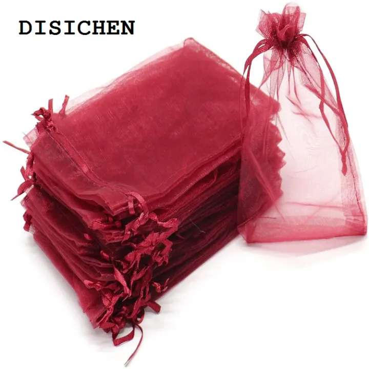 DISICHEN%20Profesional%2050pcs%20Sheer%20Transparent%20Chiffon%20Organza%20Bags%20Christmas%20Halloween%20Wedding%20Birthday%20Party%20Candy%20Gift%20Boxes%20Jewelry%20Packaging%20Bags%20-%20Image%204