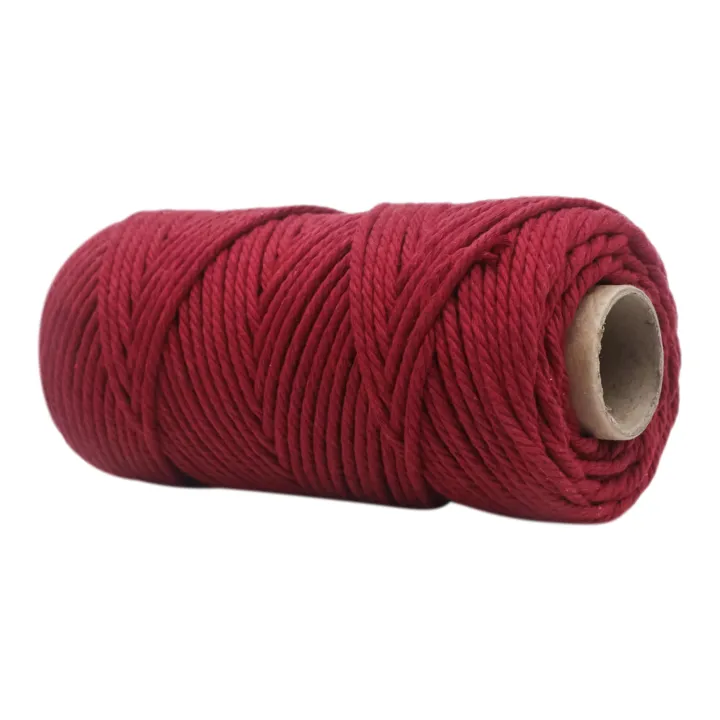 100 Meter Twisted Macrame Cord Wine Red Color 3Mm | Daraz.com.np