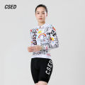 2025 new CSED Cycling Jersey Spring Summer Autumn Bicycle Riding Soft Clothes Women's Long Sleeved Bike Slim Top Clothing Breathable. 
