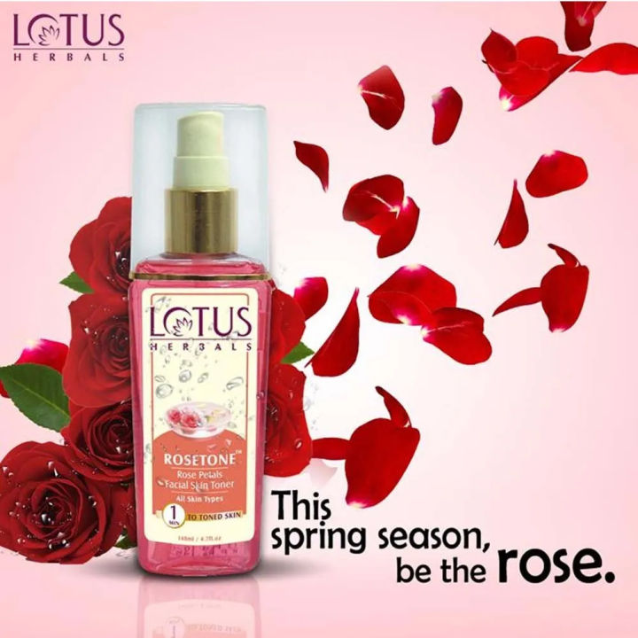 LotusHerbals Rosetone Rose Petals Facial Skin Toner -100Ml