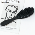 Sutuiying 1Pcs New Black Professional Fade Brush Barber Beard Neck Sweeping 【2025 Version】 Brush Comb Haircut Accessories Cleaning Brush For Men. 