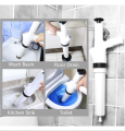 5 in 1 White Air Pressure Plunger Kit, Air Drain Blaster Gun Plunger High Pressure with 4 Heads, For Clogged Toilet and Kitchen. 