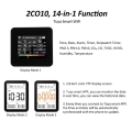 14 in 1 Air Quality Monitor Tuya WIFI CO/CO2 Detector Real Time Monitoring BIG Display Home Air Test Kits APP Control B Easy to Use. 