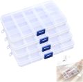 Plastic Box For Storing Jewelry, Beads, Screws, Small Parts. Transparent Storage Box Container. 15 Compartments. Perfect For DIY Projects.. 