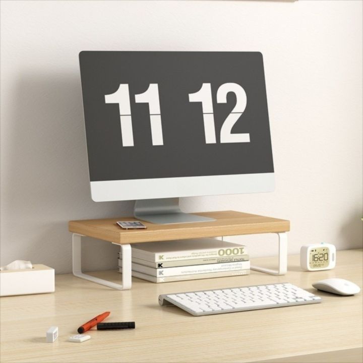 Space Saving Elevated Desktop Elevated Rack Desktop Storage 30/40/50CM Computer Monitor Stand Computer Screen Desktop Elevated Kitchen