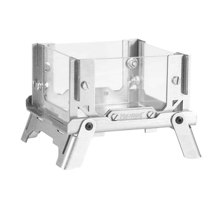 MOUNT Desktop Bonfire Stove Mini Charcoal Stove Stainless Steel Firewood Camping Stove Rack for Outdoor Home for Picnic