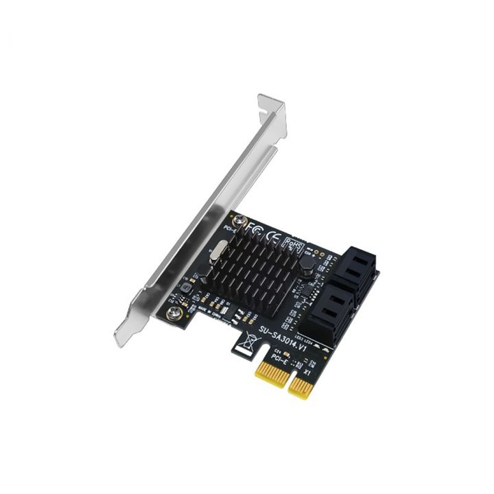 Expansion Card PCIE to SATA3.0 Expansion Card 4 Port SATA III 6G for SSD HDD IPFS Mining