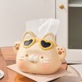 Creative Ceramics Tissue Box Cute Cat Shape Paper Box Cartoon Napkin Storage Box Hotel. 