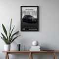Rolls Royce Phantom, Porsche Taycan & Mercedes AMG Car Wall Art – Set of 3 Framed A4 Prints. 