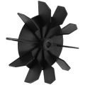 Replacement 0.5" Inner Bore 10 Impeller Air Compressor Motor Fan Blade Black. 