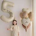 Childrens Number Balloons Girl Boy Decoration Scene Setup Party Ceremony First Birthday Atmosphere Photo Props. 