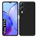 Back Cover for Vivo Y17s Back Cover Case - Black Silicon. 