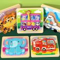2025 New Children's Animal Wooden 3D Puzzle Board for Baby Early Montessori Education Toy Cartoon Board Stem Toys Table Game Newborn Gift. 