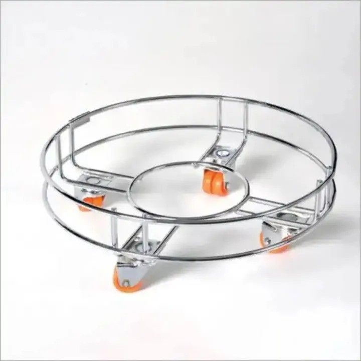 Heavy Metal Heavy Duty Gas Cylinder Trolley With Wheel Stand l Gas Trolley l Trolley For Gas