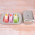 Stainless Steel Butter Dish Storage Keeper Tray with Easy to Hold Lid. 