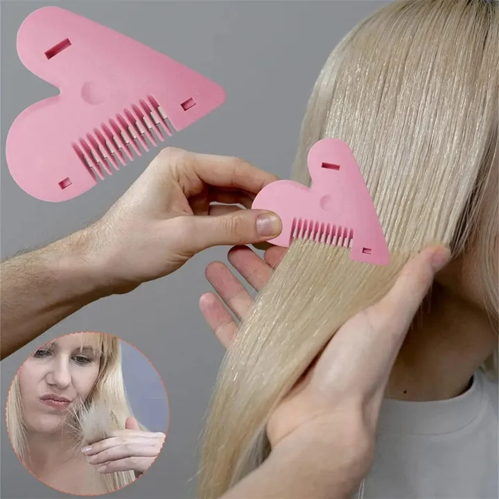 Cute%20Bangs%20Trimming%20Artifact%20Children's%20Trimmer%20Peach%20Heart%20Double-sided%20Hair%20Brush%20DIY%20Women%20Hair%20Trimmer%20Fringe%20Cut%20Tool%20-%20Image%202