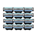 24PCS Replaceable Shaver Blades Refills Manual 3 Blades Refills 3 Mens Refills Shaver Blades Set Kit. 