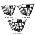 High Quality Easy To Install Bicycle Rear Basket Metal Fixed Durable Bike Rear Basket Adjustable Black Backpack Storage Children's Folding Bike Accessories. 
