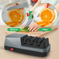 Electric Knife Sharpener- Knife Sharpeners, 3-Stage, Grey EU Plug. 