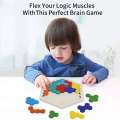 3D Hexagonal Wooden Puzzles Educational For Children Kids Preschool Tangram Board Brain Test Game Montessori Toys Gifts. 