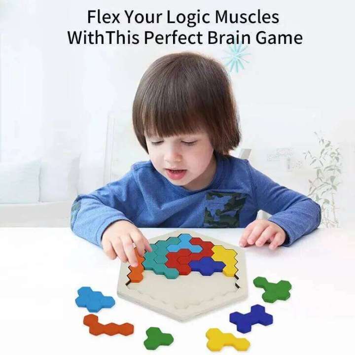 3D%20Hexagonal%20Wooden%20Puzzles%20Educational%20For%20Children%20Kids%20Preschool%20Tangram%20Board%20Brain%20Test%20Game%20Montessori%20Toys%20Gifts%20-%20Image%203