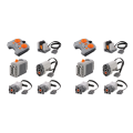 2 Set Function Set L Motor Servo Motor Battery Box IR Speed Remote Control Receiver Building Blocks Style B. 