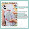 Glitter Quicksand Phone Case For Samsung Galaxy A07 Back Cover phone lens protection cute Fashion Design Rotatable stand. 