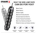 Chase Jump Rope with weights (220 g) For Men & Women Adjustable Jumping Rope, Skipping Rope, Gym Rope/Exercise Rope Cardio Workout skill training. 