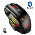 Wenefang Home Gaming Mouse Electric Rechargeable Wireless Mouse Bluetooth Gaming Luxury Brain Ergonomic Mouse with Backlight RGB Silent Mouse for Laptops. 