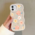 Hontinga for OPPO A18 A38 Back Cover Beautiful Flowers Pattern Luxury Soft Silicone Macaron Wave Mobile Case. 