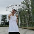 Portable Rain Umbrella Wind Resistant Simple Transparent Automatic Umbrella Wind Resistant Clear Folding Sun Umbrella Ladies. 