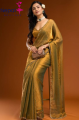 Latest Embroidered Bollywood Georgette Saree Gold color | Trendy Party & Festive Wear | Traditional Ethnic Fashion | Buy Online. 