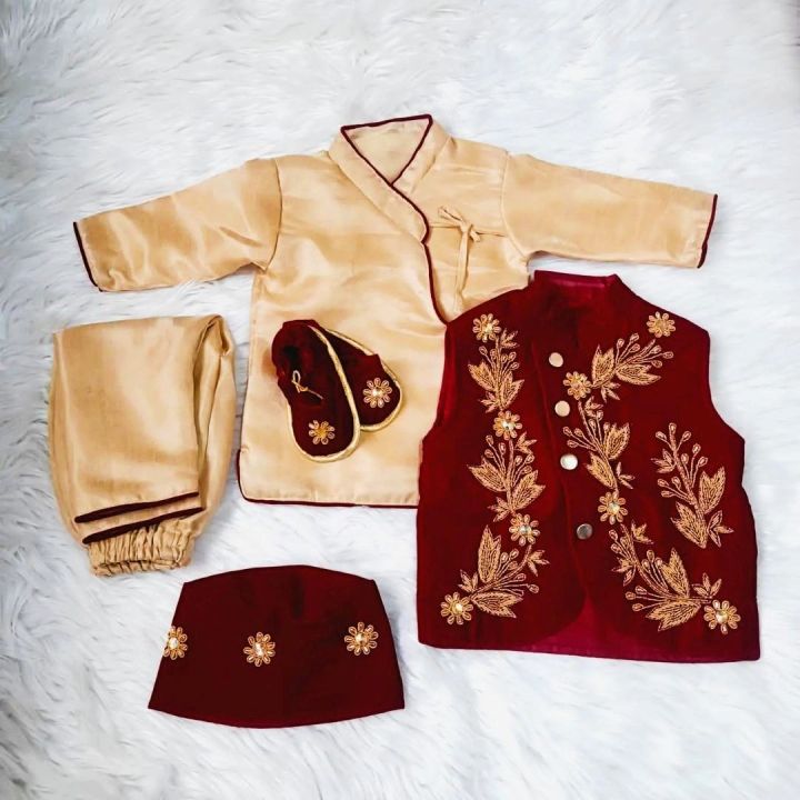 Baby Boy Rice Feeding Dress Set