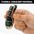 TPU Car Key Cover /Black-Golden/Compatible With:BYD ATTO-3. 