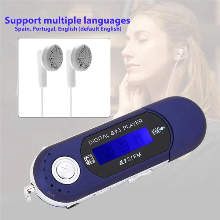 MP3%20Player%20MP3%20USB%20Player%20with%20Earphone%208GB,%20Portable%20with%20LCD%20Screen%20for%20Walking%20Running%20(Blue)%20-%20Image%203