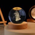 3D Decor Crystal Ball LED Night Light - Radha Krishna. 