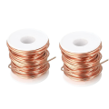 2 Rolls Soft Copper Wire Solid Bare Bendable Wire for Electroculture, Jewelry Making (12 Gauge 52.49Feet Per Roll) Easy to Use. 