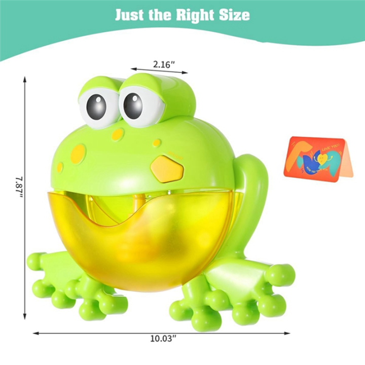 Baby%20Bath%20Bubble%20Toys%20Set,%20,%20Automatic%20Frog%20Bubble%20Maker%20Kids%20Bath%20Bubble-Machine%20with%2012%20Music%20Baby%20Fun%20Bath%20Toys%20-%20Image%202