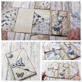 RHS Online DIY Making Kits Material Paper Set File Folder Retro Butterfly Mini Folio Series Scrapbooking for Handmade Paper Cards Making Craft Decorative Creative Gift. 
