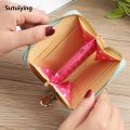 Sutuiying 1PC Wallet Female Short for Coins New Cute Candy Bow Women Small Original Leather Wallets Zipper Purses Girls Lady Purse Card Holders. 
