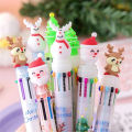 Pen Christmas Gift Pen Student Plastic Pen School Office Supplies 0.5mm Cute Cartoon 6/10 Colors Ballpoint. 