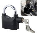 Universal Anti-Theft Padlock with 110dB Siren Alarm - Best-Selling Waterproof Lock for Bike, Motorcycle, Door - Black. 