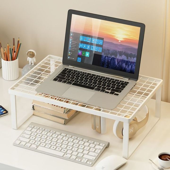 Laptop Riser Grid Laptop Grid Cooling Rack Black/White Cooling Computer ...