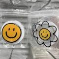 Korea Cute Cartoon Flower Smile Face Magnetic Holder Macsafe Ring Grip Tok Talk Magsafe Pocket Socket Sticker For iPhone Samsung. 