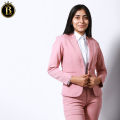 Boss Lady Single Breasted Classic Pink Formal Blazer For Women. 