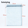 Sutuiying transparent bag 10/50pcs tulle packaging transparent Organza Drawstring Bag Jewelry Mesh Gift Pouches Container Drawstring Bags Gauze Bag 50%. 