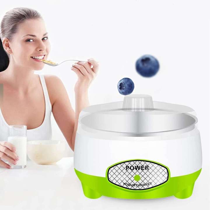 1L Stainless Steel Electric Yogurt Maker | Fully Automatic Curd/Dahi Maker with Removable Container for Home DIY