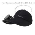 Sun Protection Rechargeable Solar Fan Hat Breathable Solid Color Rechargeable Cooling Baseball Cap Lightweight Cloth Sunshade Hat for 3.7V600mAh Summer. 